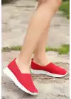 Toly Kırmızı Triko Babet Ayakkabı