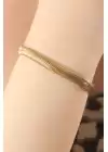 316l Çelik Gold Renk Balık Sırtı Model Kadın Bileklik