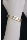 316l Çelik Gold Renk Kaburga Model Kelepçe Kadın Bileklik