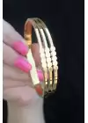 316l Çelik Gold Renk Kaburga Model Kelepçe Kadın Bileklik