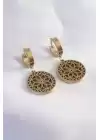 316l Çelik Gold Renk Lotus Kadın Küpe