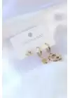 316l Çelik Gold Renk Yıldız Model Zirkon Taşlı Kadın Küpe