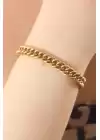 316l Çelik Gold Renk Zincir Model Kadın Bileklik