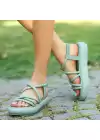 Arfi Mint Yeşili Cilt Sandalet