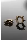 Çelik Gold Renk Çivi Model Çift Küpe