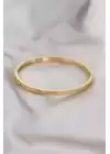 Çelik Gold Renk Zirkon Taşlı İnce Cartier Bileklik
