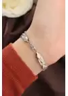 Çelik Gümüş Renk Sarmal Bileklik