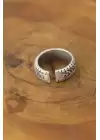 Desenli Metal Ayarlanabilir Erkek Yüzük