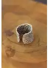 Desenli Metal Ayarlanabilir Erkek Yüzük