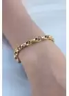 Gold Renk Çelik Zincir Kadın Bileklik