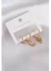 Gold Renk Zirkon Taşlı Baykuş Figür Kadın Küpe