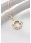 Gold Renkli Ay Yıldız Tasarımlı Kadın Kolye