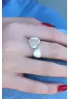 Gümüş Renk Kalp Model Kadın Yüzük