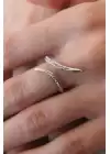 Gümüş Renk Zirkon Taşlı Kadın Yüzük