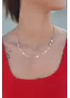 Renkli Çiçek Figürlü Gold Renk Kadın Kolye
