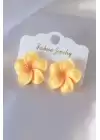Sarı Renk Lotus Aloha Model Kadın Küpe