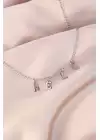 Yeni Sezon Hell Yazılı Gümüş Renk Sallantılı Kadın Kolye