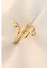 Yılan Figür Gold Renk Kadın Yüzük