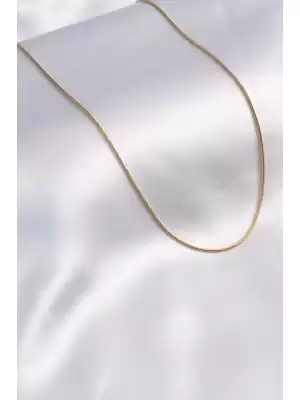 316l Çelik Gold Renk 60 Cm Yılan Model Kadın Kolye