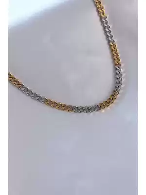 316l Çelik Mix Renk Zincir Model Erkek Kolye