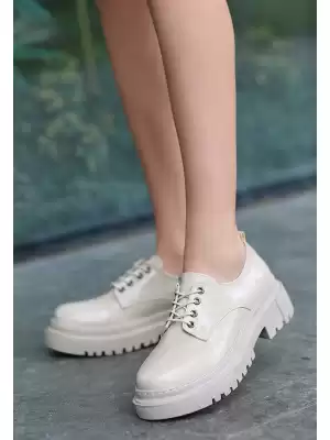 Teri Ten Rugan Bağcıklı Ayakkabı
