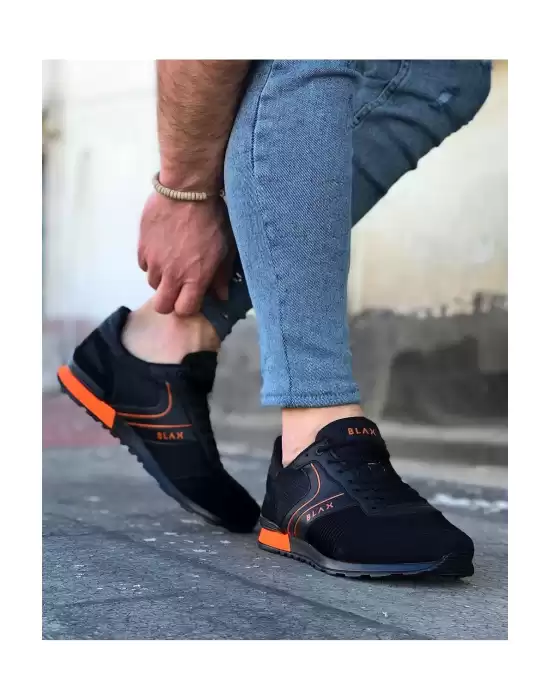Wagoon WG014 Siyah Turuncu Erkek Spor Ayakkabı