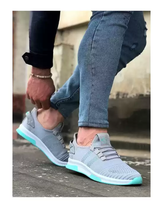 Wagoon WG101 Gri Yesil Erkek Spor Ayakkabı