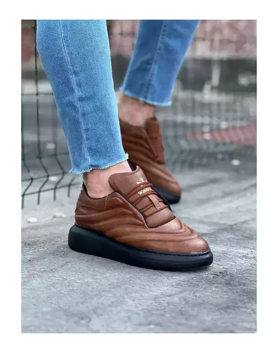 Wg094 Taba Siyah Erkek Casual Ayakkabı