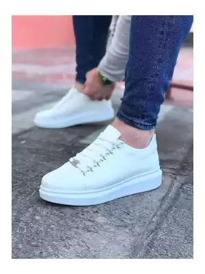 Wagoon WG08 Beyaz Düz Erkek Casual Ayakkabı