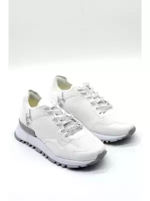 Jaile Beyaz Cilt Bağcıklı Spor Ayakkabı