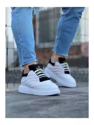 Wg094 Beyaz Siyah Erkek Casual Ayakkabı