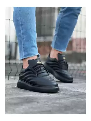 Wg094 Kömür Cilt Erkek Casual Ayakkabı