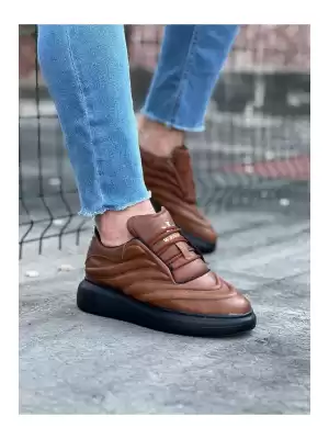 Wg094 Taba Siyah Erkek Casual Ayakkabı