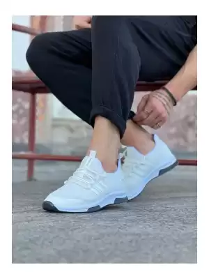 Wg103 Beyaz Triko Erkek Spor Ayakkabı