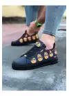 Wagoon WG01 Kömür Kurukafa Baskılı Erkek Casual Ayakkabı