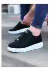 Wagoon WG028 Siyah Bağcıklı Kalın Taban Casual Erkek Ayakkabı