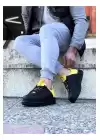 Wagoon WG030 Kömür Sarı Kalın Taban Casual Erkek Ayakkabı
