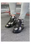 WG501 Siyah Desenli Kuru Kafa Boyalı Erkek Casual Ayakkabı