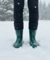 Konçlu Peluşlu Unisex Potin Kadın Yağmur Botu 36-40 Yeşil