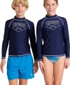 Arena Rash Vest L/s Graphic Erkek Çocuk Yüzücü Tişörtü Lacivert