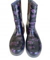 Bahçe ve Yağmur Çiçekli Kadın Çizmesi 36-40 Mor