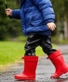 Konçlu Erkek Çocuk Yağmur Çizmesi 26-35 Kırmızı