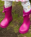 Konçlu Kız Çocuk Yağmur Çizmesi 26-35 Fuşya