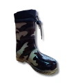 Konçlu Peluşlu Unisex Yağmur Çizmesi 36-40 Yeni Askeri Kamuflaj