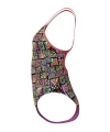 Speedo Allover Digital V-Back Kız Çocuk Yüzücü Mayosu Desenli Mor