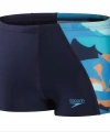 Speedo Allover Leg Aquashort Erkek Çocuk Yüzücü Mayosu Lacivert-Mavi