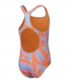 Speedo Allover Printed Medalist Kız Çocuk Yüzücü Mayosu Turuncu-Mavi