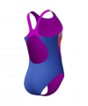 Speedo Digital Baskı Kız Çocuk Yüzücü Mayosu Pembe-Mavi
