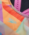 Speedo Digital Baskı Splashback Kız Çocuk Yüzücü Mayosu Lacivert-Pembe