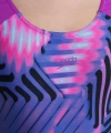 Speedo Digital Baskı Kız Çocuk Yüzücü Mayosu Pembe-Mor